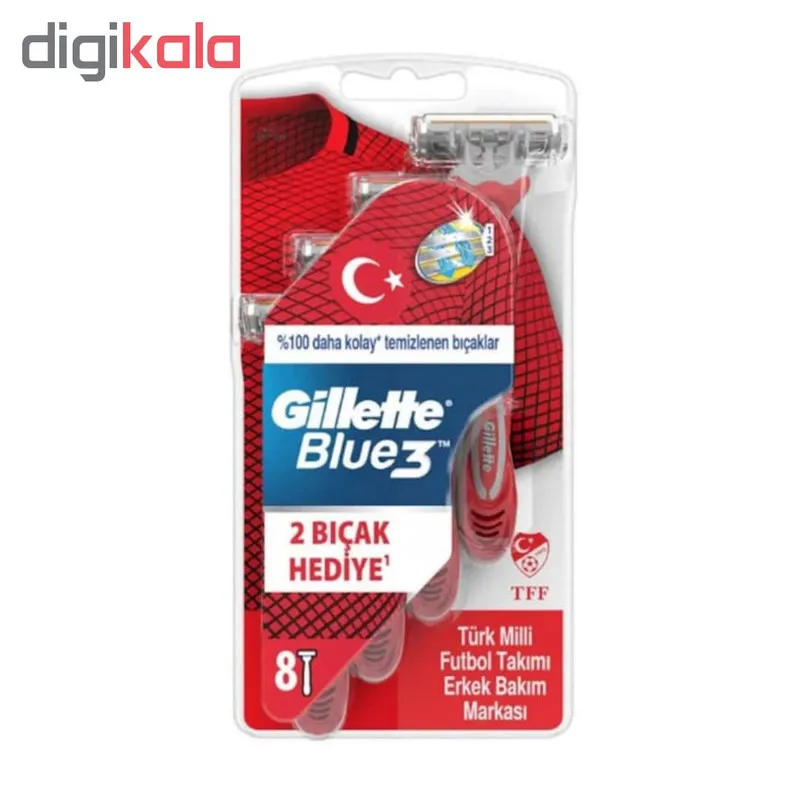 خودتراش ژیلت مدل Blue 3 بسته 8 عددی - تصویر 2