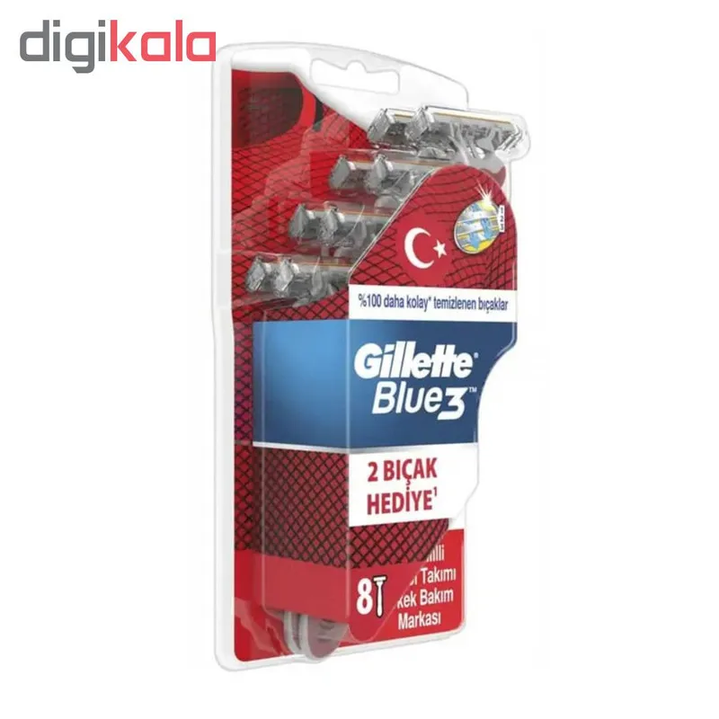 خودتراش ژیلت مدل Blue 3 بسته 8 عددی - تصویر 4