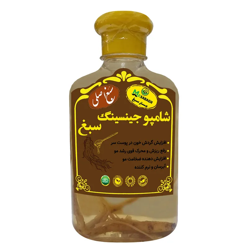 شامپو تقویت کننده و ضد ریزش مو سبغ مدل جینسینگ مناسب برای انواع مو حجم 250 میلی لیتر - تصویر 2