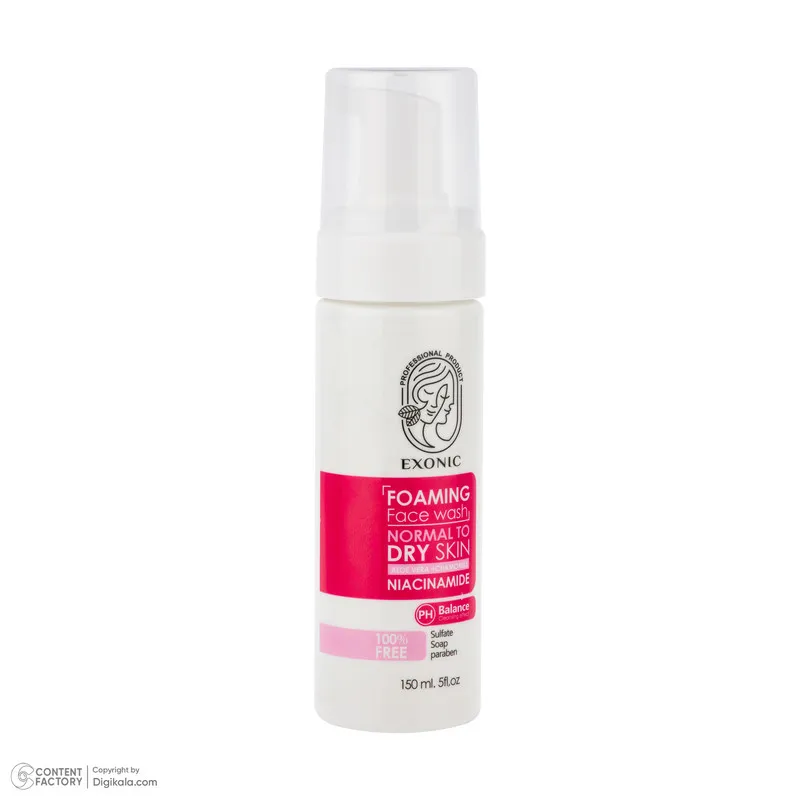 فوم شست‌وشوی صورت اگزانیک مدل NIACINAMIDE  مناسب برای پوست نرمال و خشک حجم 150 میلی لیتر - تصویر 2