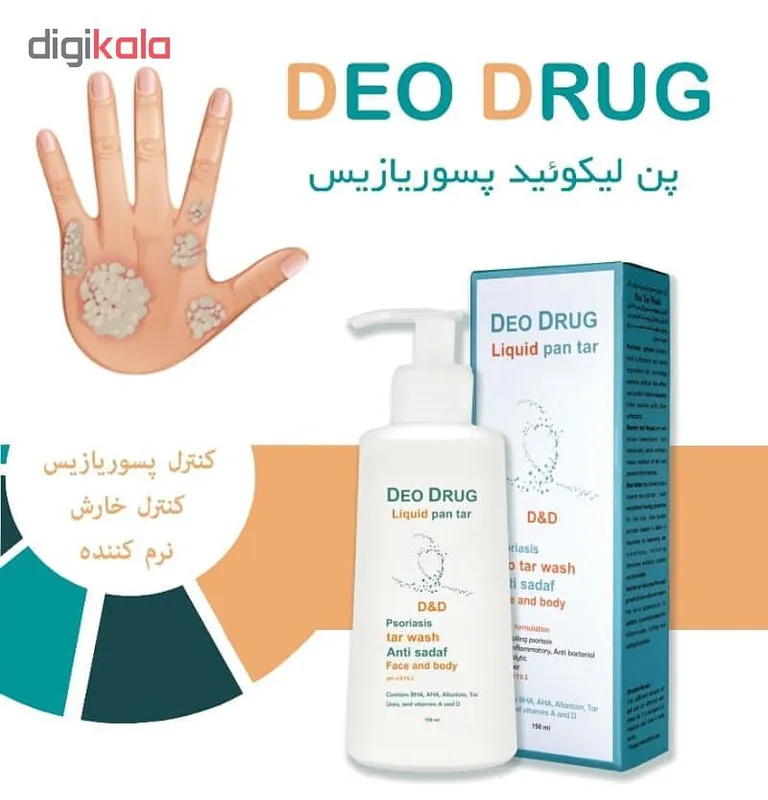 پن مایع پسوریازیس دئودراگ مدل Pso tar 0650 حجم 150 میلی لیتر - تصویر 5