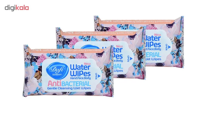 دستمال مرطوب دافی مدل Anti bacterial مجموعه 3 عددی - تصویر 2