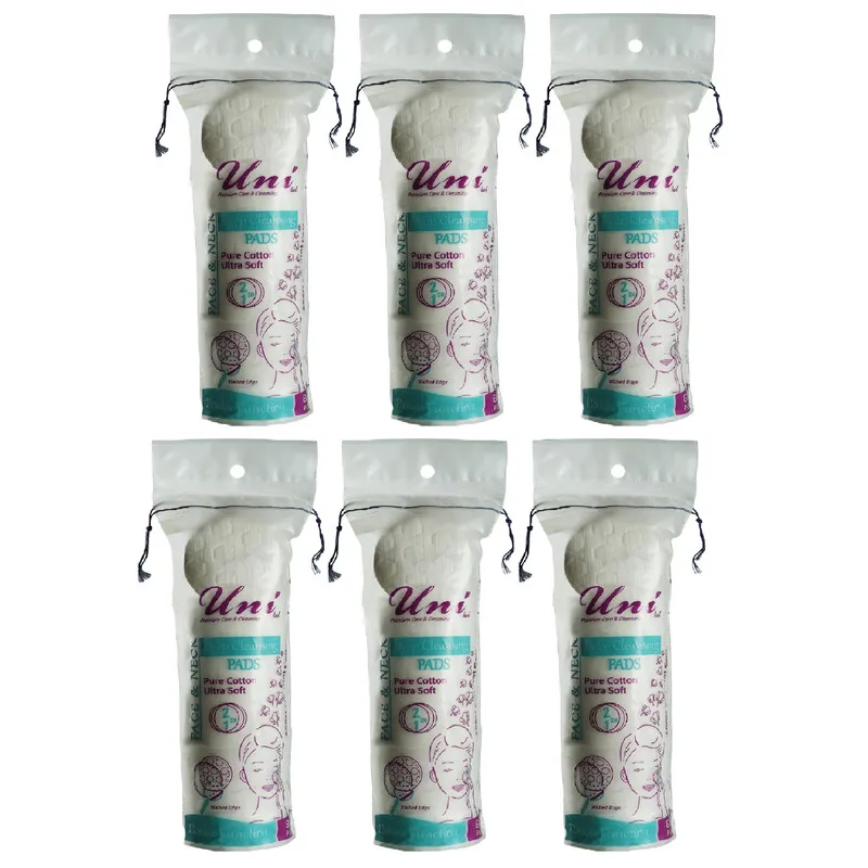 پد پاک کننده آرایش یونی لد مدل Ultra Soft شش بسته 80 عددی