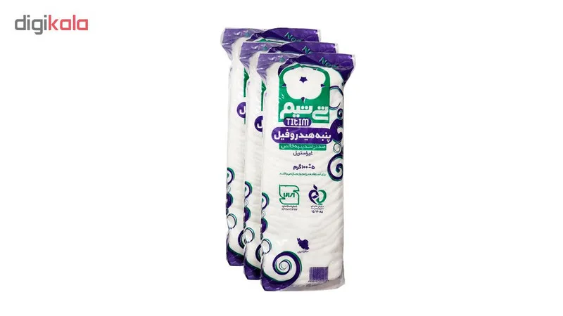 پنبه بهداشتی تی تیم کد 01 وزن 100 گرم مجموعه 3 عددی - تصویر 2