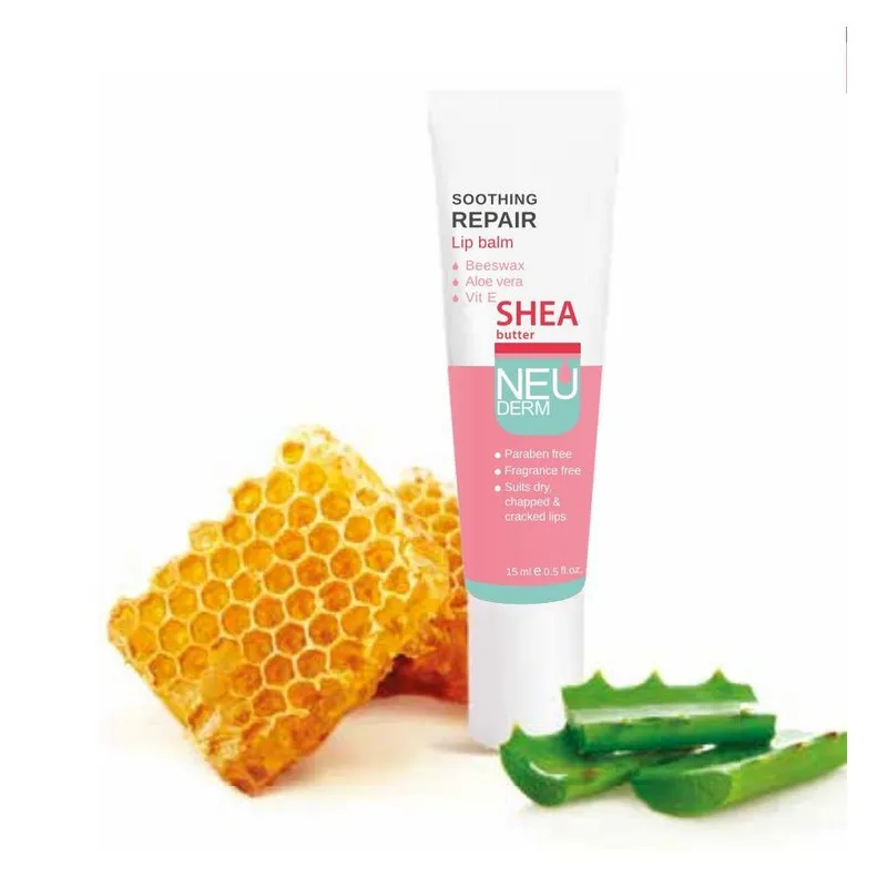 بالم لب مرطوبکننده و آبرسان نئودرم مدل Soothing Repair حجم 15 میلیلیتر با عصاره آلوئهورا، شیباتر و ویتامین E مناسب پوست خشک و حساس بدون الکل و پارابن - تصویر 2