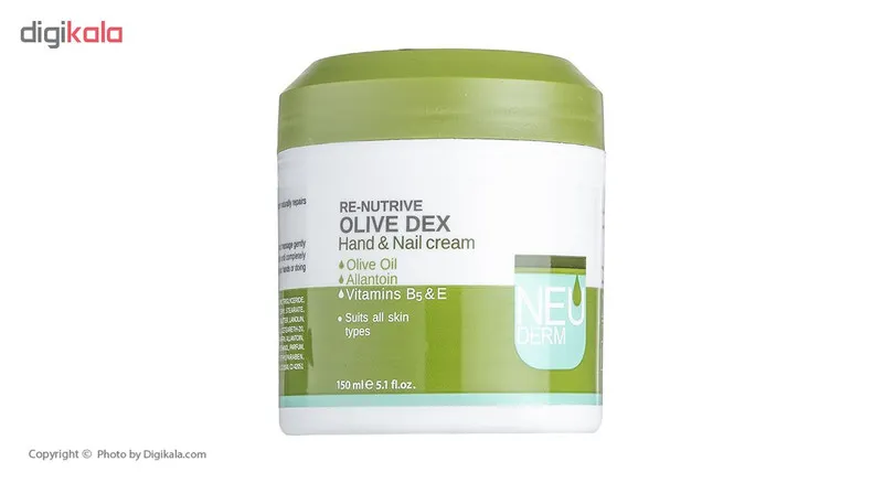 کرم مرطوب‌کننده دست و ناخن نئودرم مدل Olive Dex حجم 150 میلی‌لیتر - تصویر 5