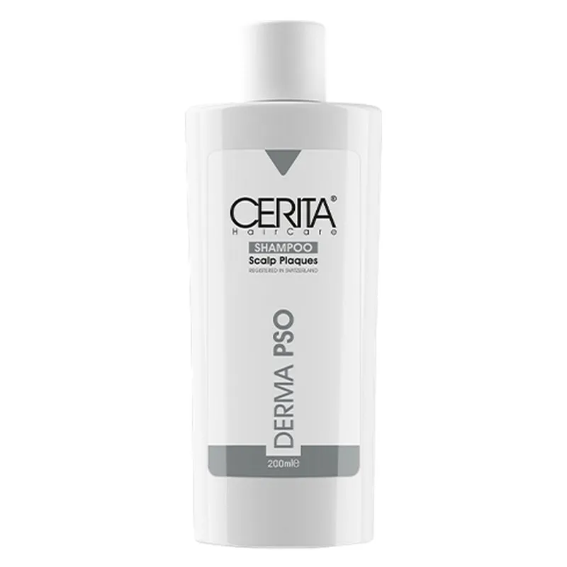 شامپو ضد شوره مو سریتا مخصوص پوست سر خشک و انواع مو، حجم 200 میلی‌لیتر مدل Derma PSO، حاوی اسید سالیسیلیک، ضد خارش و ضدقارچ