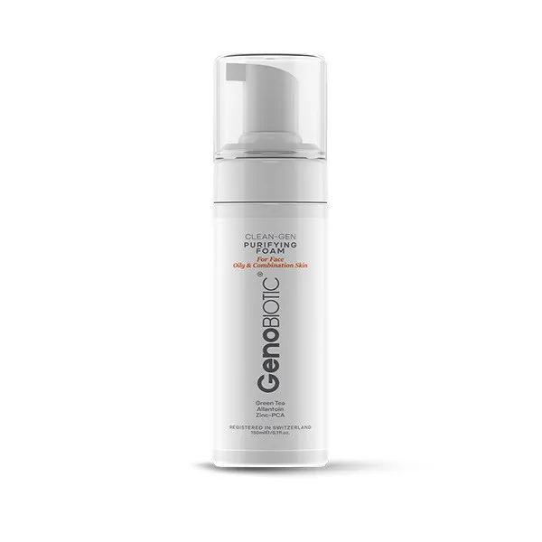 فوم شستشو صورت ژنوبایوتیک مدل CLEAN GEN مناسب پوست چرب و مختلط حجم 150 میلی لیتر - تصویر 2