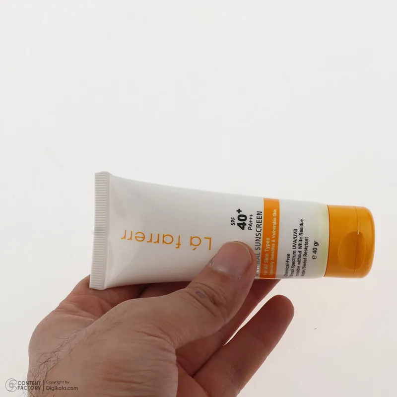 کرم ضد آفتاب بدون رنگ لافارر SPF 40 مدل مینرال ‌حاوی محافظ UVA و UVB و PA+++مناسب پوست‌های حساس حجم 40 میلی‌لیتر - تصویر 5