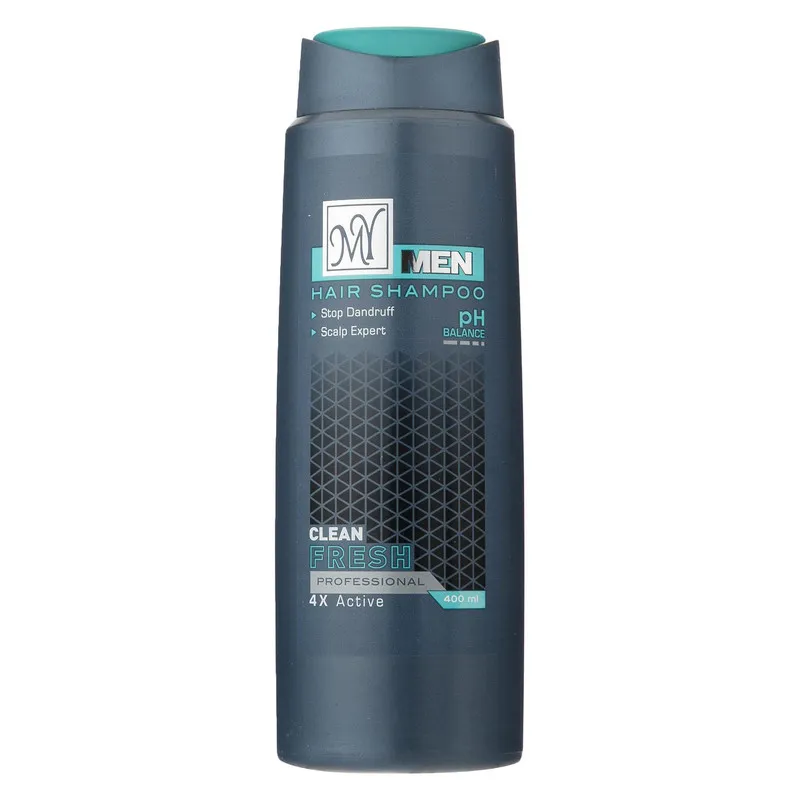 شامپو تقویتکننده و ضدشوره مای مردانه مخصوص موهای چرب و دارای شوره، حجم 400 میلیلیتر مدل Clean Fresh، ضدالتهاب، کنترلکننده چربی مو و ضدقارچ با عصاره آلوئهورا و آووکادو