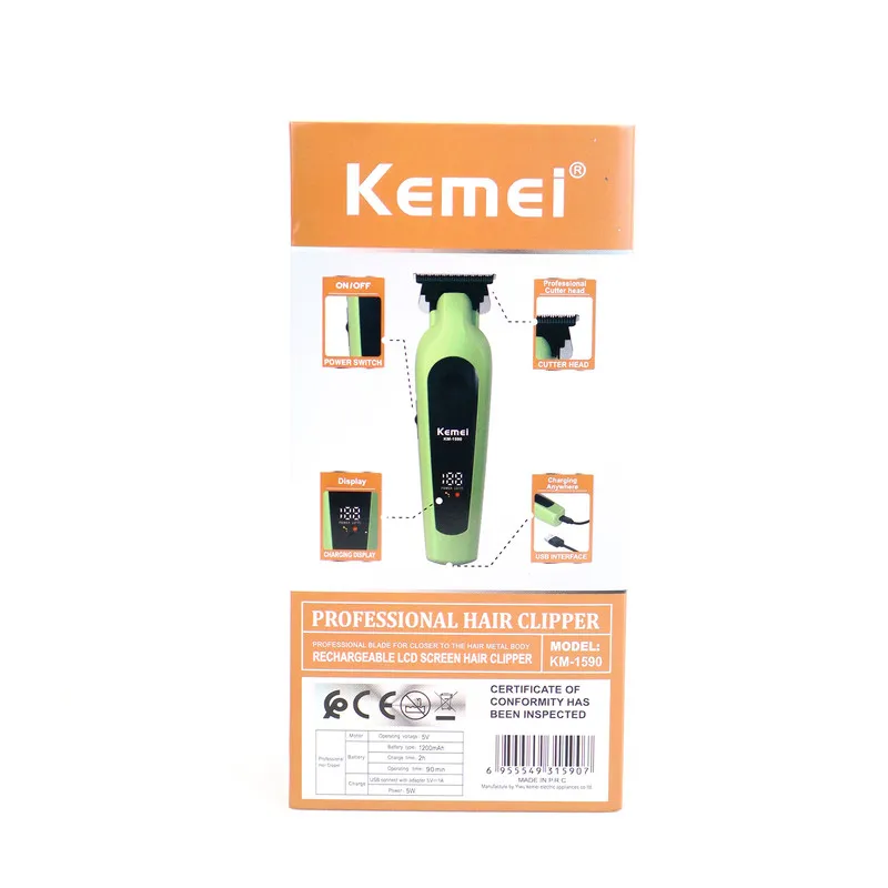 ماشین اصلاح موی سر و صورت شارژی کیمی مدل KM-1590 - تصویر 3
