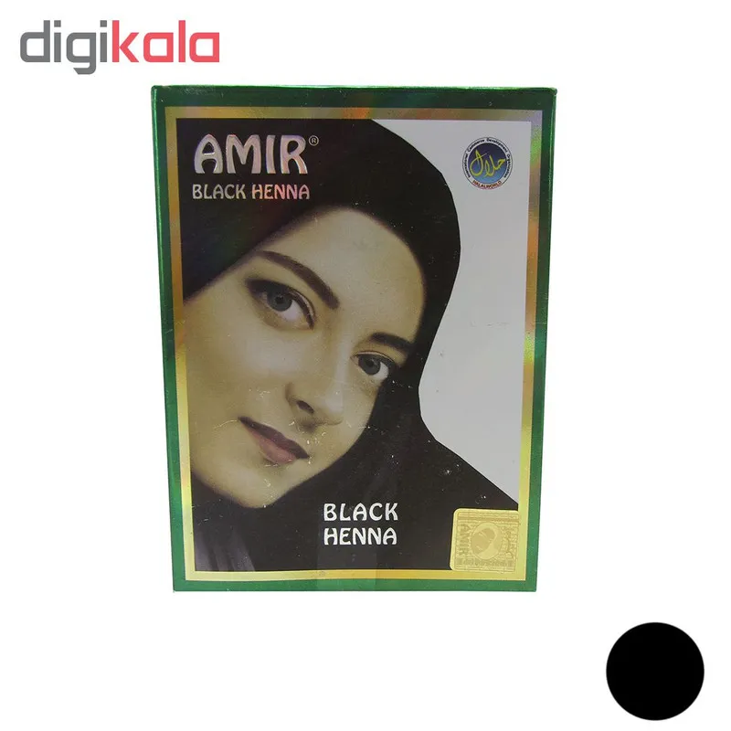 حنا هندی امیر مدل GH100 وزن 10 گرم رنگ مشکی بسته 6 عددی - تصویر 3