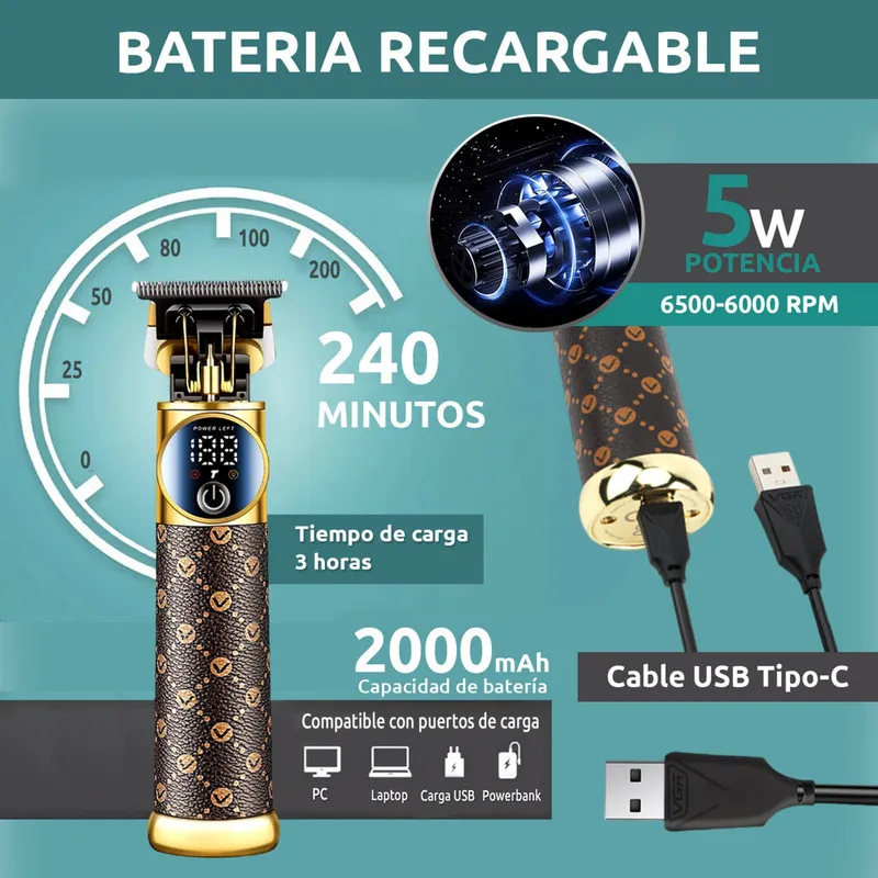ماشین اصلاح موی سر و صورت وی جی ار مدل v-942 - تصویر 4