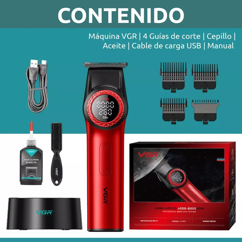 ماشین اصلاح موی سر و صورت وی جی ار مدل v-977 - تصویر 3