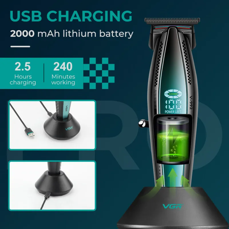 ماشین اصلاح موی سر و صورت وی جی ار مدل V-992 - تصویر 3
