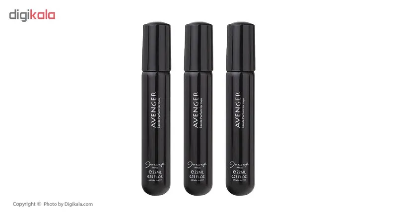 عطر جیبی مردانه ژک ساف مدل Avenger حجم 22 میلی لیتر بسته 3 عددی - تصویر 3