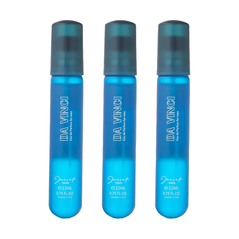 عطر جیبی مردانه ژک ساف مدل Da Vinci حجم 22 میلی لیتر بسته 3 عددی