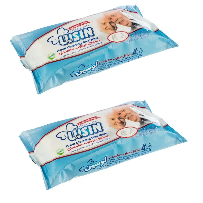 دستمال مرطوب لوسین مدل11 دو بسته 90 عددی - تصویر 2