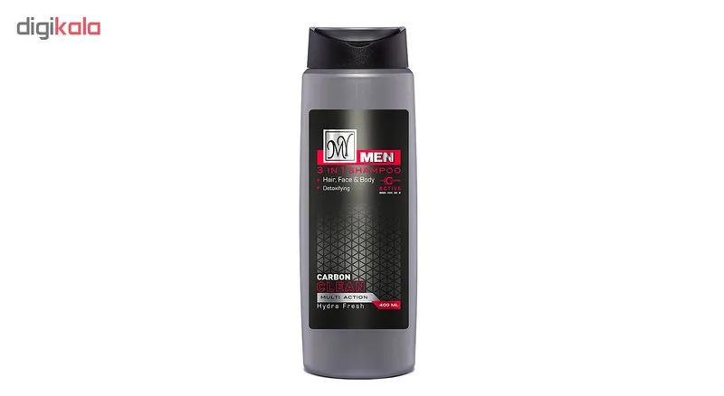 شامپو روزانه سر، صورت و بدن مای مردانه مخصوص انواع مو، حجم 400 میلیلیتر مدل Carbon Clean، رطوبت رسان، طراوتبخش و خنککننده - تصویر 4