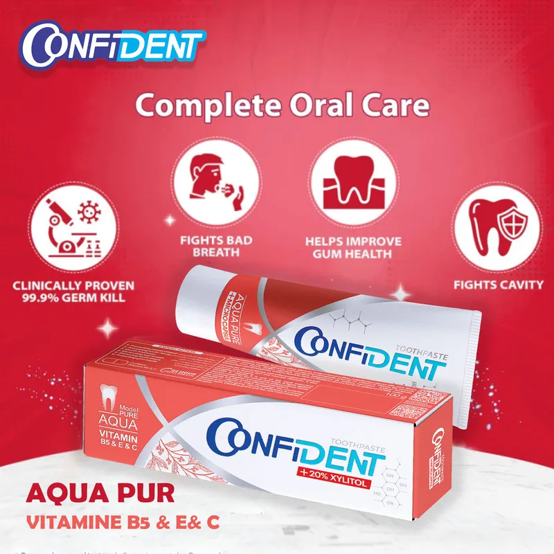 خمیر دندان کانفیدنت مدل Aqua Pure حجم 100 میلی لیتر - تصویر 5