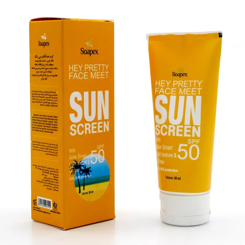 کرم ضد آفتاب و ضد لک بدون رنگ سوپکس SPF50 مدل 2x1 محافظ UVA ،UVB، مناسب انواع پوست حجم 50 میلی لیتر - تصویر 2