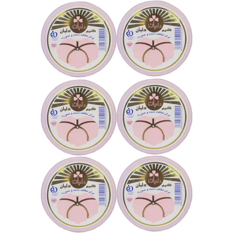 کرم مرطوب کننده دلبان مدل DB06 حجم 90 میلی لیتر مجموعه 6 عددی