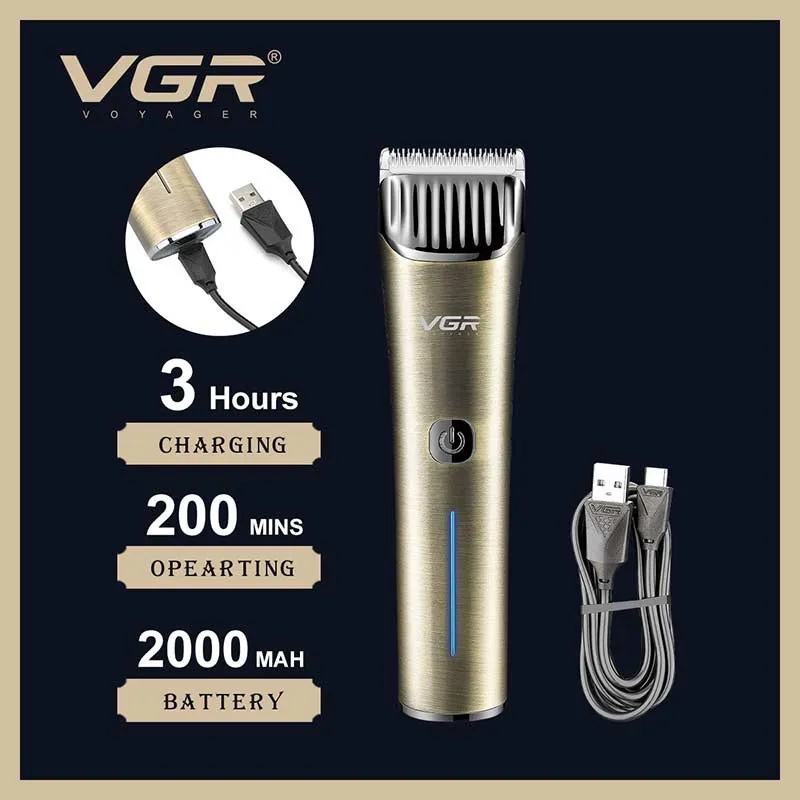 ماشین اصلاح موی سر و صورت شارژی وی جی ار مدل V-669 - تصویر 4