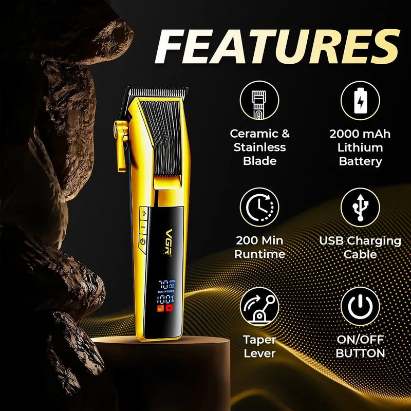 ماشین اصلاح ماشین اصلاح مو صورت شارژی وی جی آر مدل V-177 - تصویر 4
