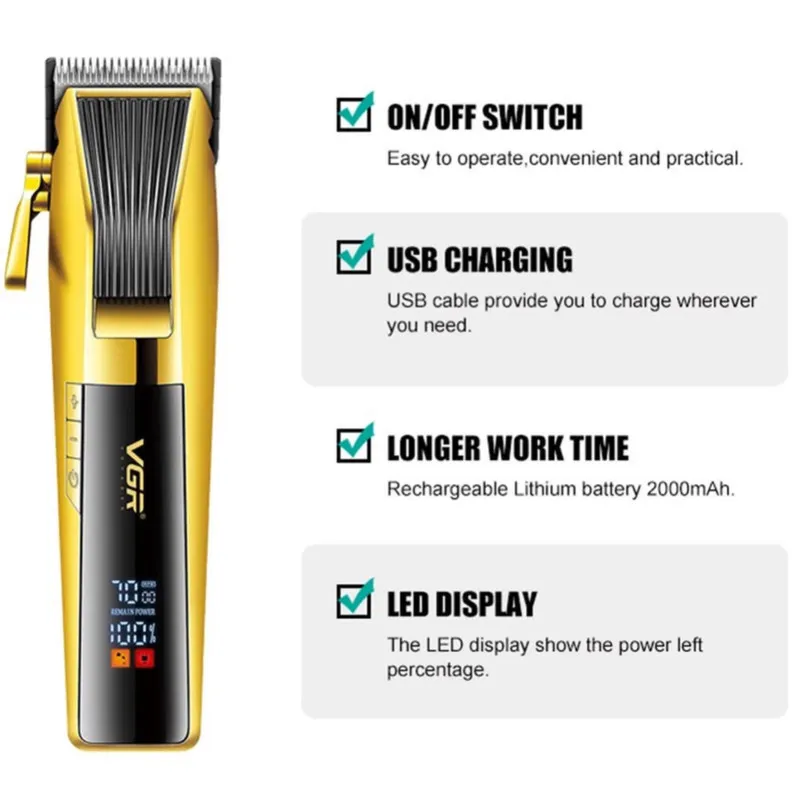 ماشین اصلاح ماشین اصلاح مو صورت شارژی وی جی آر مدل V-177 - تصویر 5