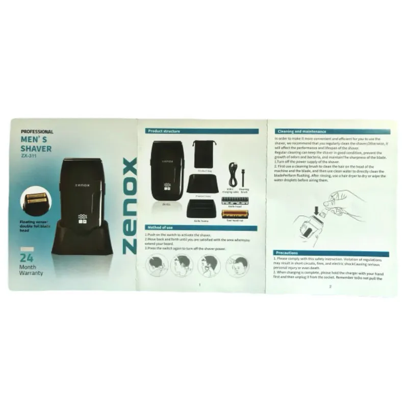 ماشین اصلاح موی صورت شارژی زیناکس مدل ZX-311 - تصویر 5