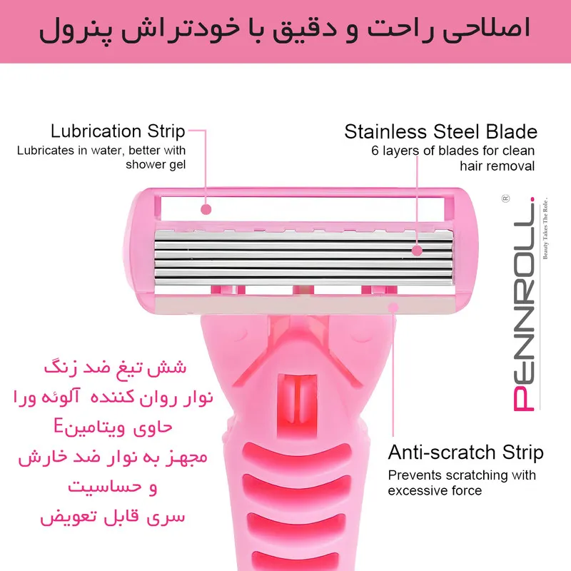 خود تراش پنرول مدل PRCL - PANDA Pro 6 - X2 بسته 2 عددی - تصویر 3