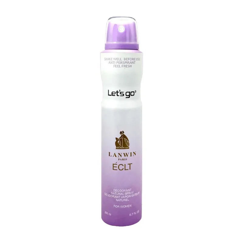 اسپری دئودورانت زنانه لتس گو مدل lanvin eclat حجم 200 میلی لیتر - تصویر 2