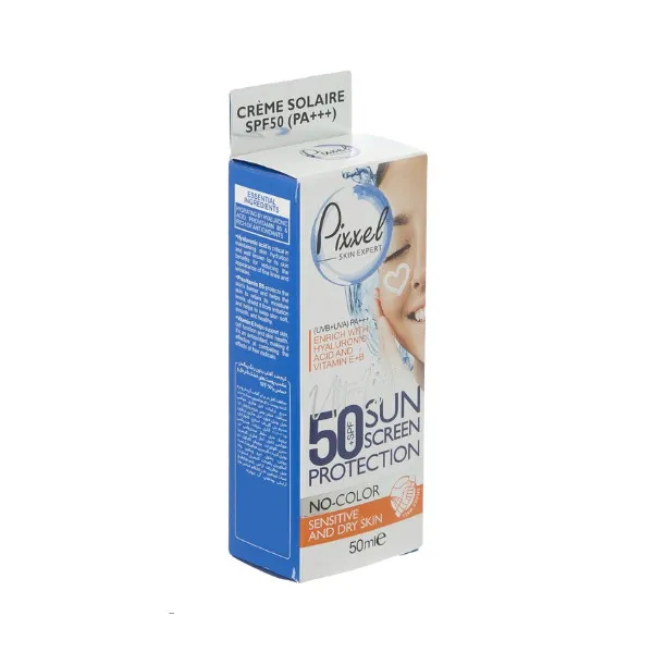کرم ضدآفتاب بیرنگ پیکسل، با SPF50، مدل Sensitive، حاوی محافظ UVA ،UVB و +++PA، فاقد گلیسیرین، حاوی ویتامین E و B+، مناسب پوستهای خشک و حساس، حجم 50 میلیلیتر مجموعه دو عددی - تصویر 4