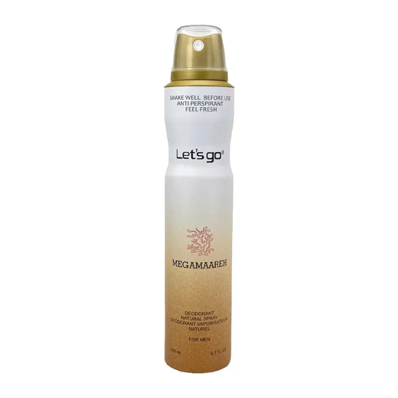 اسپری دئودورانت مردانه لتس گو مدل megamare حجم 200 میلی لیتر - تصویر 2