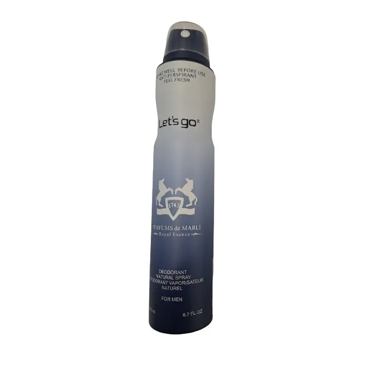 اسپری دئودورانت مردانه لتس گو مدل marley essence حجم 200 میلی لیتر