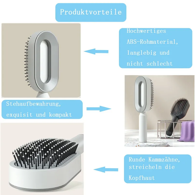 برس مو ارجنتو مدل جادویی کد self cleaner - تصویر 2