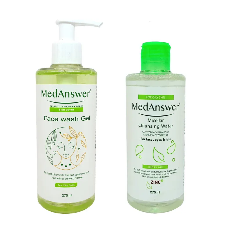 محلول پاککننده آرایش مدانسر مدل Teatreeمناسب پوست چرب حجم 275 میلیلیتر به همراه ژل شستشو صورت مدانسر مدل Sebomwd مناسب پوست چرب - تصویر 2