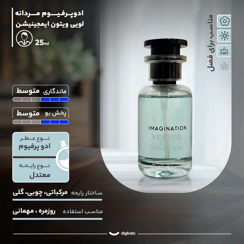 ادو پرفیوم مردانه مدل لویی ویتون ایمجینیشن با رایحه شیرین حجم 25 میلی لیتر - تصویر 3