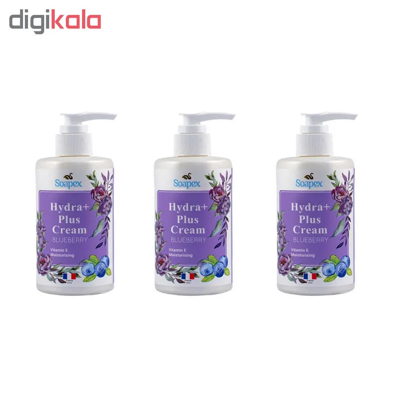 کرم آبرسان سوپکس مدل BLUEBERRY حجم 250 میلی لیتر مجموعه 3 عددی - تصویر 2