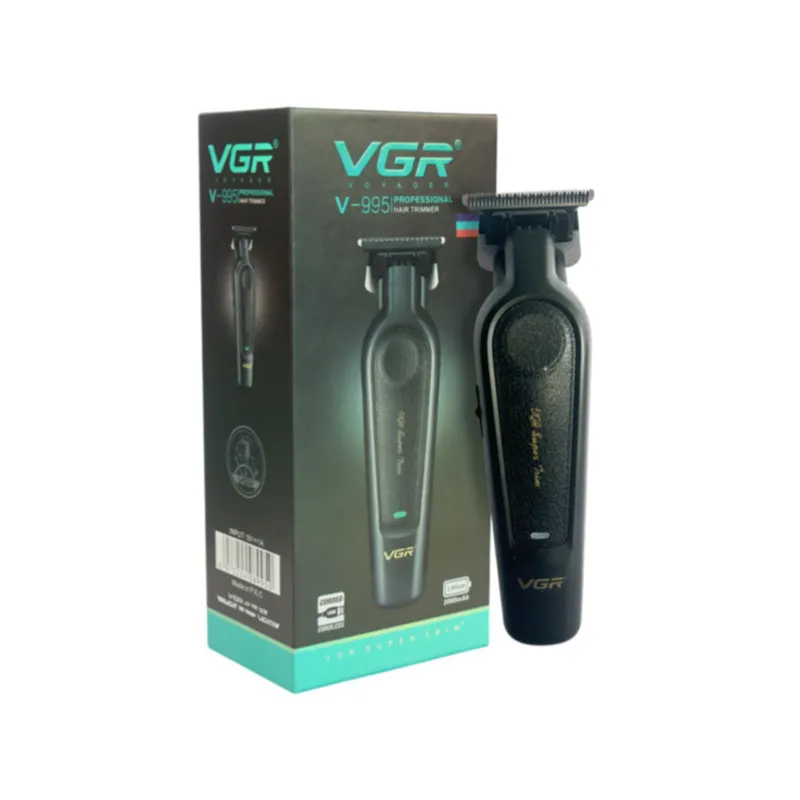 ماشین اصلاح موی سر و صورت وی جی آر مدل V-995 با تیغه کربن استیل، باتری لیتیوم یون 2000 میلی‌آمپر ساعت، شارژ USB، قابلیت تنظیم سرعت و طراحی ارگونومیک و سبک - تصویر 2