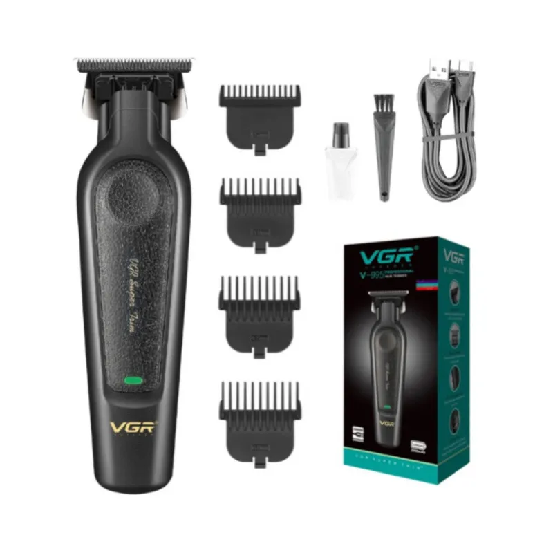 ماشین اصلاح موی سر و صورت وی جی آر مدل V-995 با تیغه کربن استیل، باتری لیتیوم یون 2000 میلی‌آمپر ساعت، شارژ USB، قابلیت تنظیم سرعت و طراحی ارگونومیک و سبک - تصویر 3