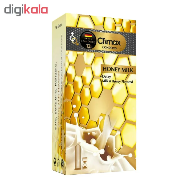 کاندوم کلایمکس مدل Honey milk بسته 12 عددی به همراه کاندوم مدل Gift - تصویر 2