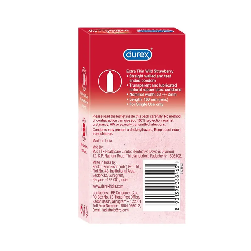 کاندوم دورکس مدل Extra Thin wild strawberry بسته 12 عددی - تصویر 2