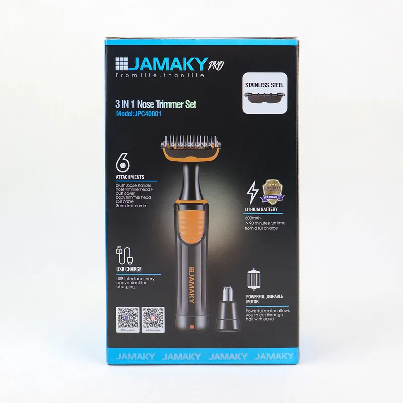 ست ماشین اصلاح موی صورت و بدن شارژی جاماکی مدل JPC40001 - تصویر 6