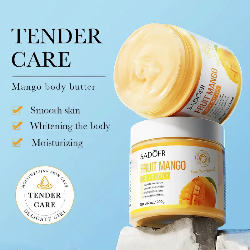 کره بدن سادور مدل Mango وزن 205 میلیلیتر مرطوبکننده سبک با خواص آنتیاکسیدانی و ضدالتهابی، مناسب انواع پوست، ترمیمکننده و ضد خشکی پوست، دارای اسیدهای چرب اشباع شده و ترکیبات تریترپن - تصویر 3
