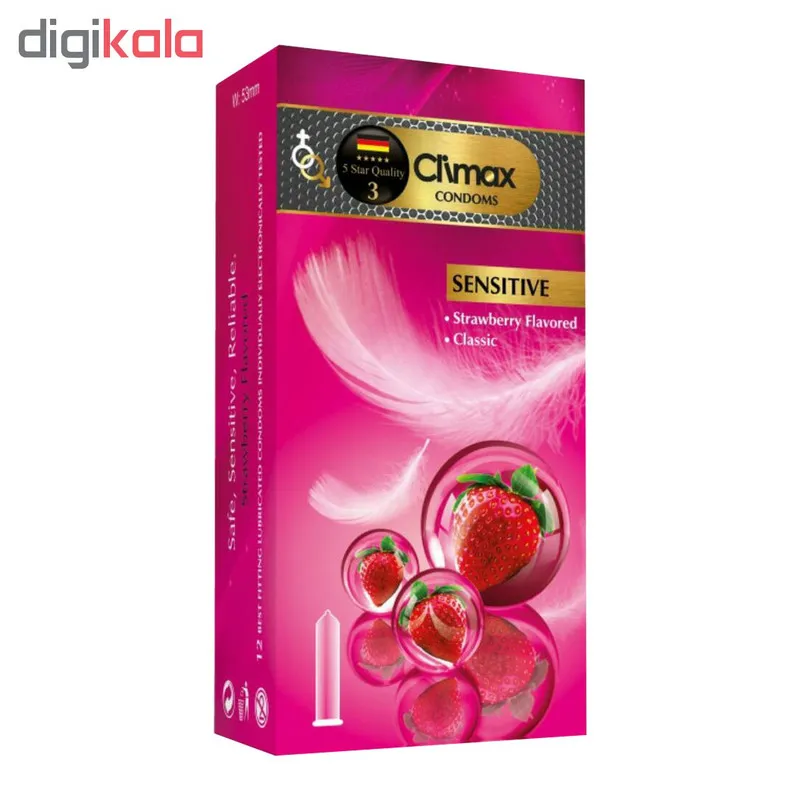 کاندوم کلایمکس مدل Sensitive بسته 12 عددی به همراه کاندوم مدل Gift - تصویر 2