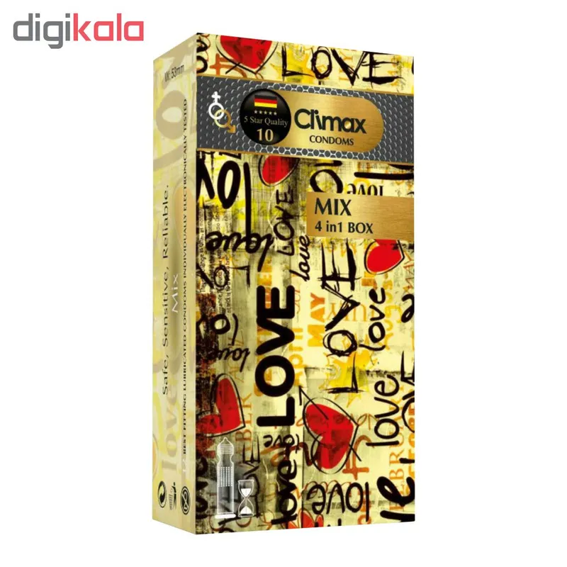 کاندوم کلایمکس مدل Mix 4 in 1 بسته 12 عددی به همراه کاندوم مدل Gift - تصویر 2