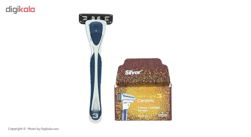 خود تراش سیلور مدل Reflex3 به همراه تیغ یدک بسته 4 عددی - تصویر 2