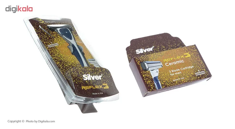خود تراش سیلور مدل Reflex3 به همراه تیغ یدک بسته 4 عددی - تصویر 4