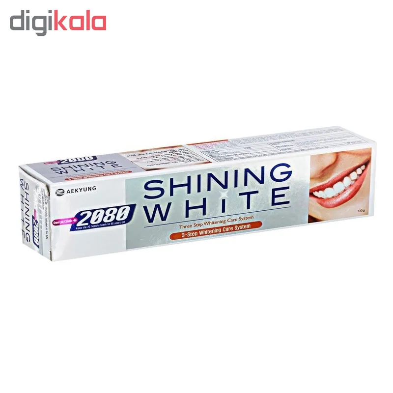 خمیر دندان 2080 مدل Shining White وزن 100 گرم - تصویر 2
